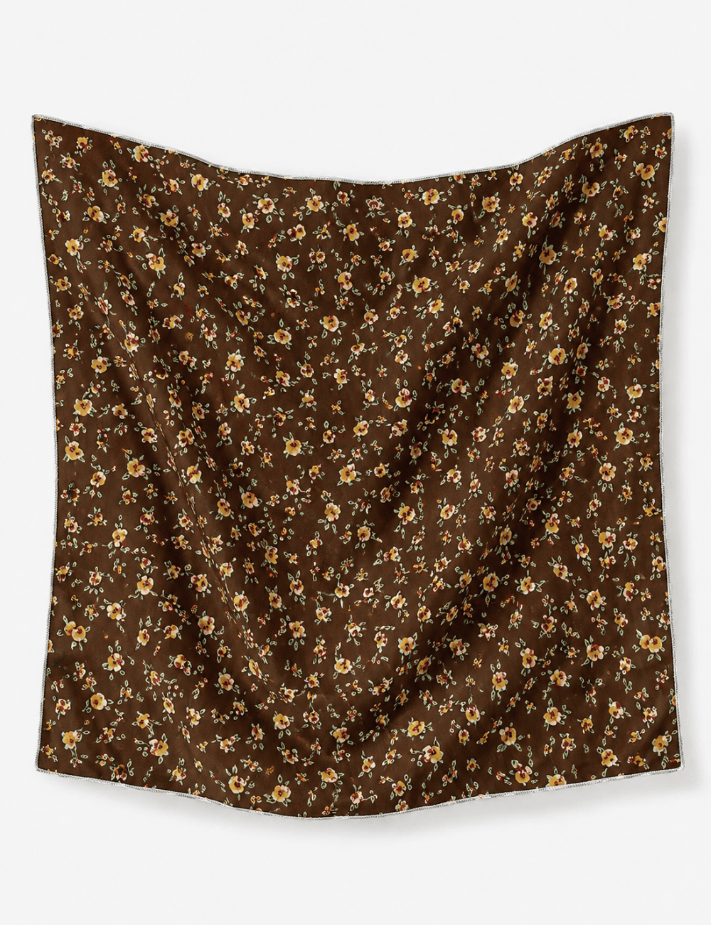 Ladies Casual Bandana Floral Print Square Neck Scarf