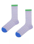 Ladies Hollow Out Color Block Knit Socks SKAS50013