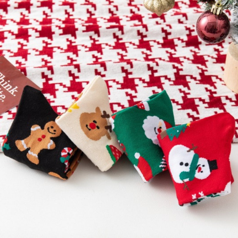 Ladies Merry Christmas Over Ankle Socks SKASC4178