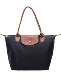 Ladies Color Block Nylon Shoulder Tote Bag