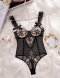Ladies Floral Lace Color Block Sexy Teddy SKLG4161