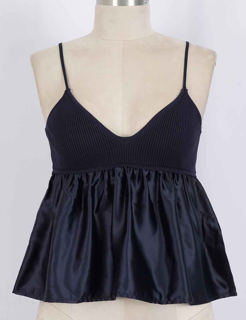 Ladies Chic Spaghetti Strap V Neck Babydoll Cami Top
