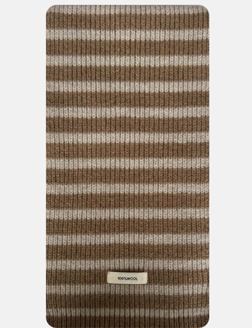 Ladies Cozy Color Block Striped Knit Scarf