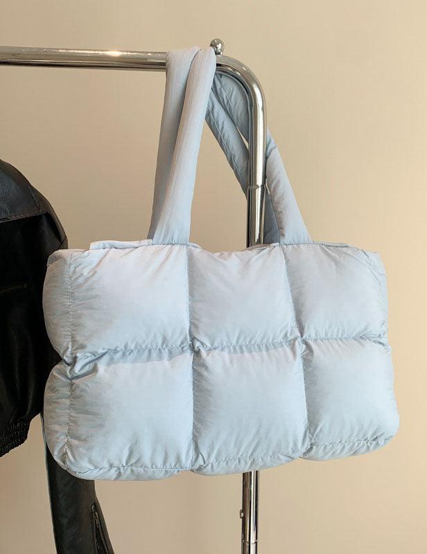 Ladies Puff Solid Color Padded Cloud Tote Bag SKAB4134