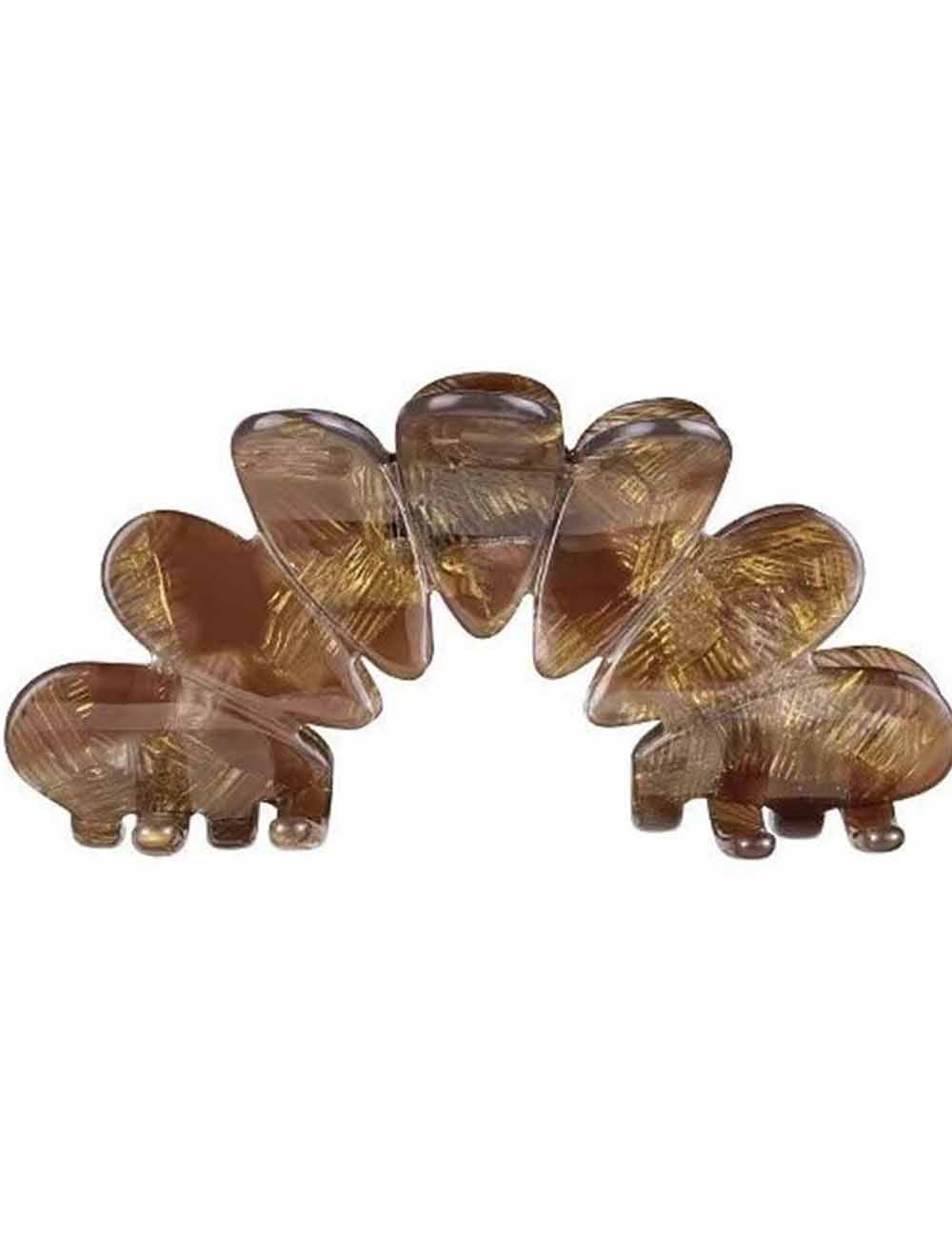 Ladies French Flower Tortoiseshell Pattern Hair Clip