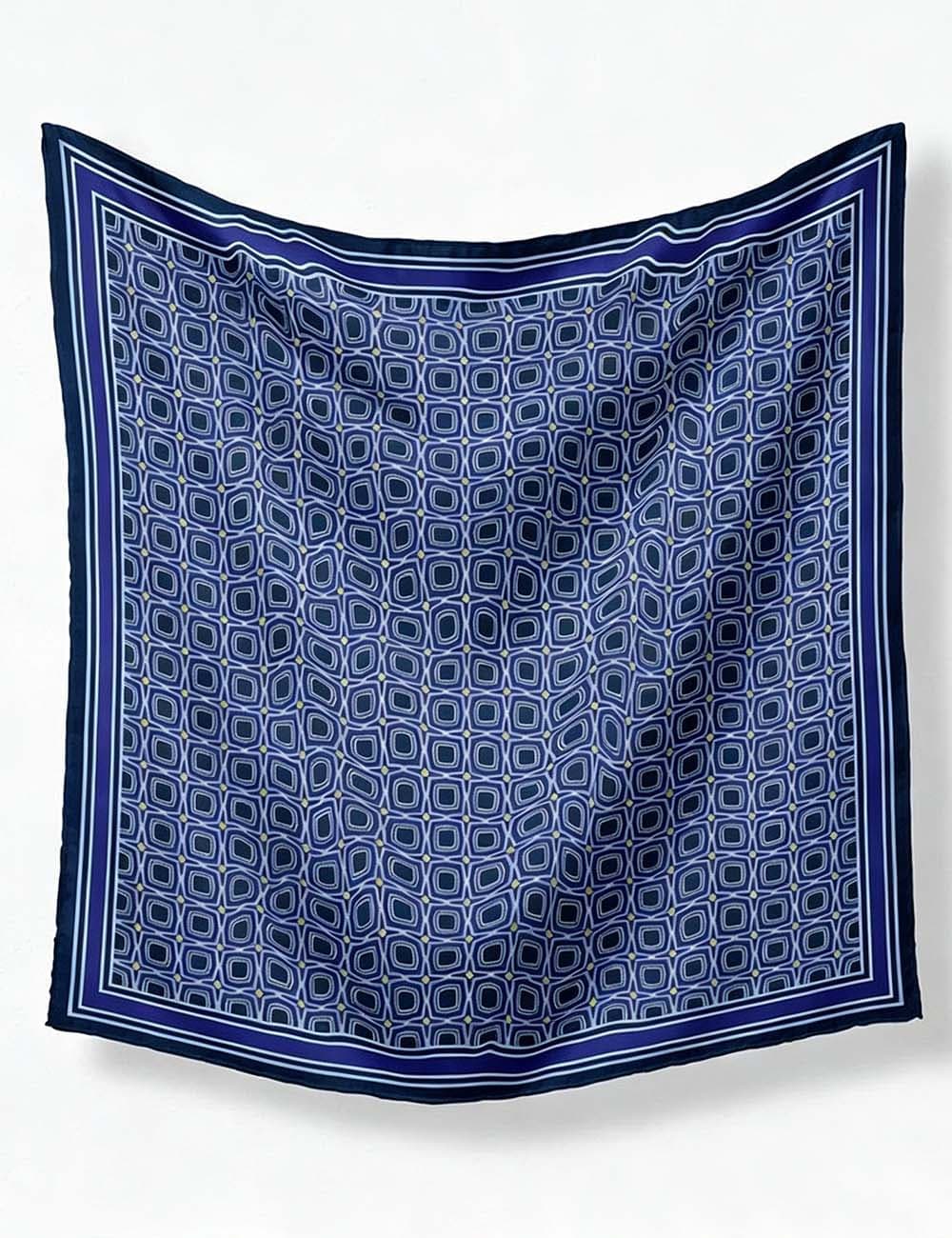 Ladies Square Geometric Print Scarf Fashion Neck Scarf