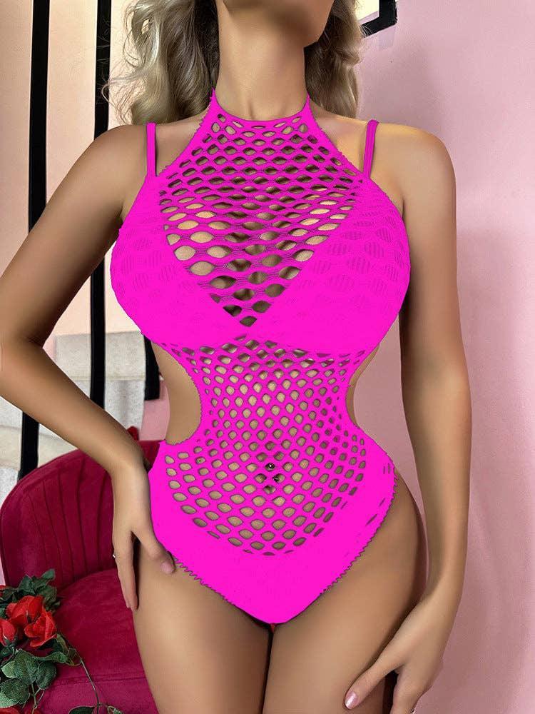 Fishnet Backless Hollow Out Bodystocking