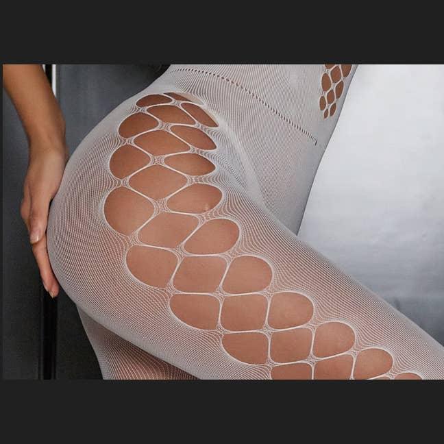 Glow in The Dark See Through Fishnet Bodystocking YGLTY