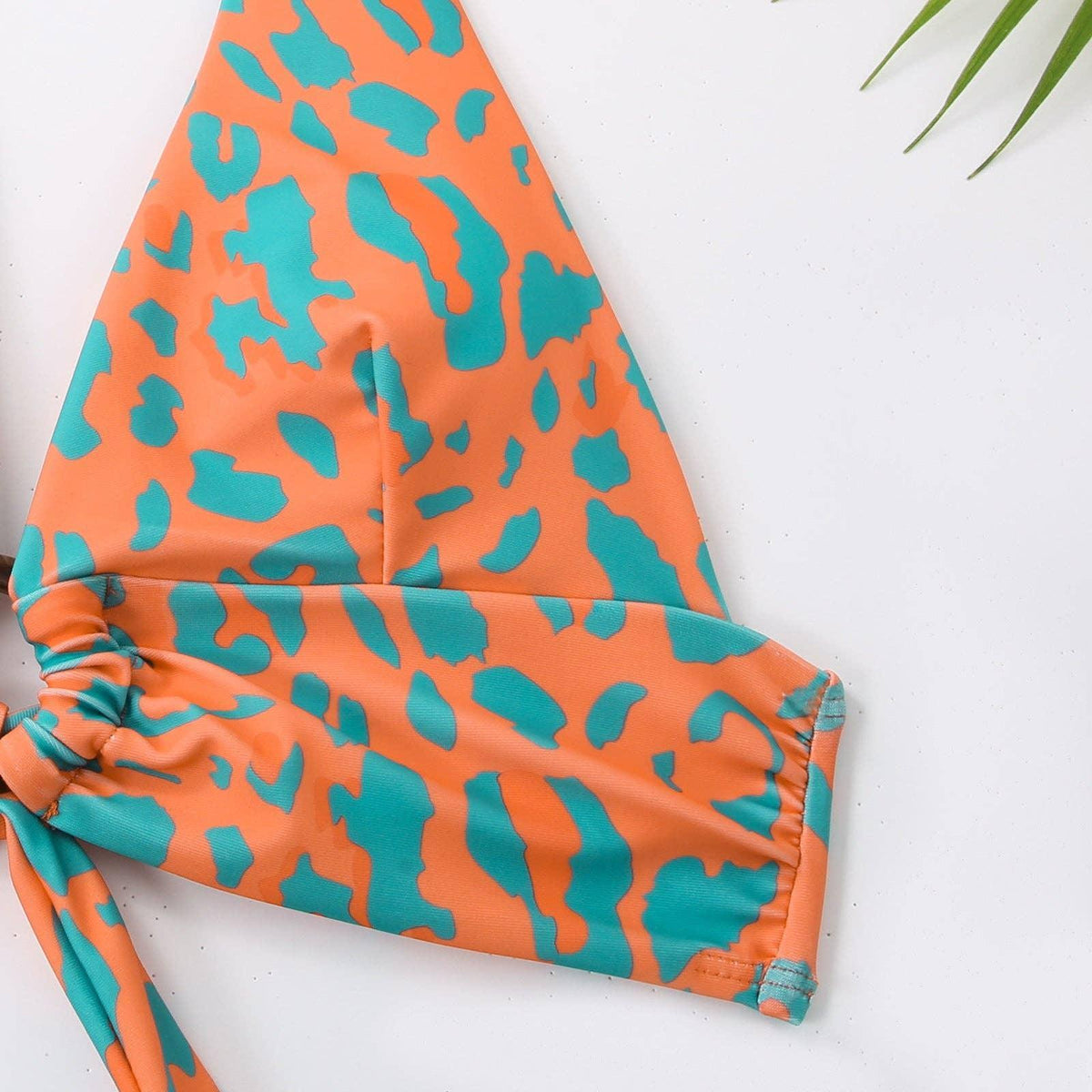 Halter Leopard Print 2PCS Bikini Set with Cover