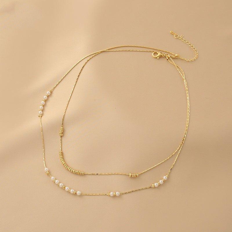 Ladies Elegant White Beads Necklace SKAJ021