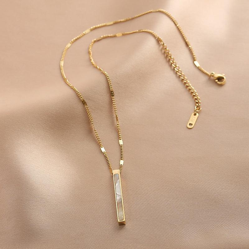 Ladies Golden Stripes Necklace SKAJ033