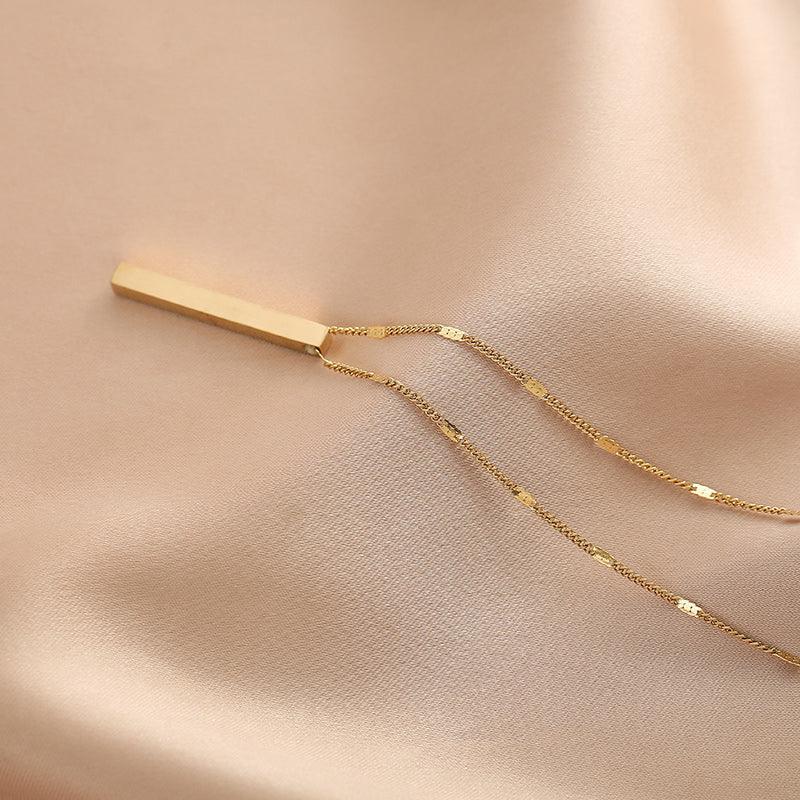 Ladies Golden Stripes Necklace SKAJ033