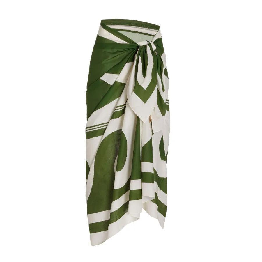 Ladies Ruffle One Piece Swimwear with Skirt Cover Y327