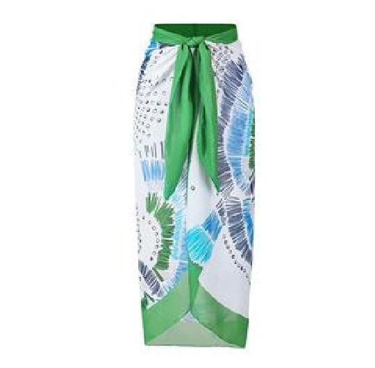 Ladies Ruffles One Piece Swimwear with Skirt Cover Y100