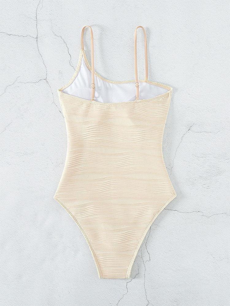 Ladies String Shoulder One Piece Swimwear RFD8128