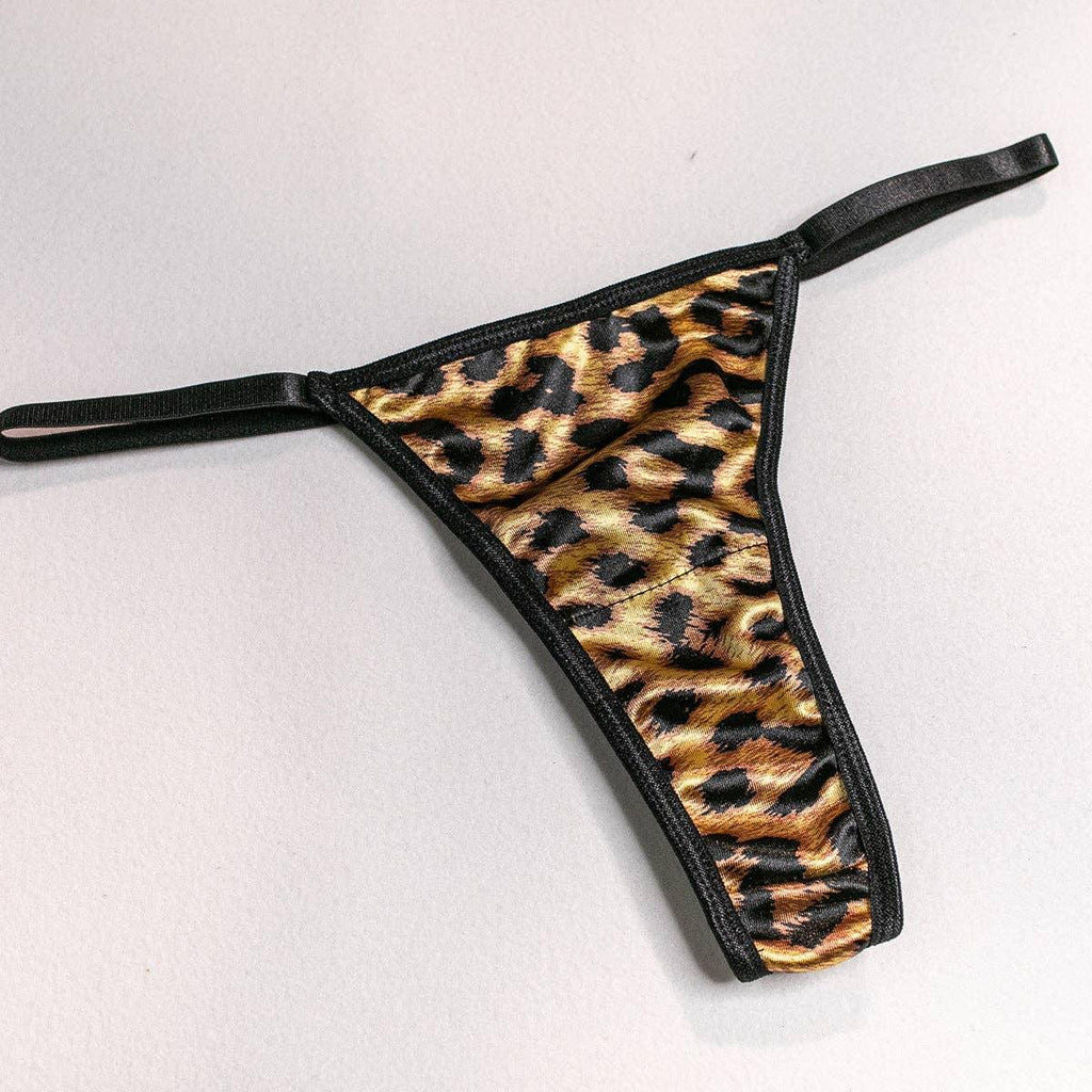 Leopard Print Sexy Lingerie Set with Garter Belt