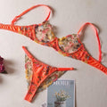 Sexy Floral Embroidery Lingerie Set