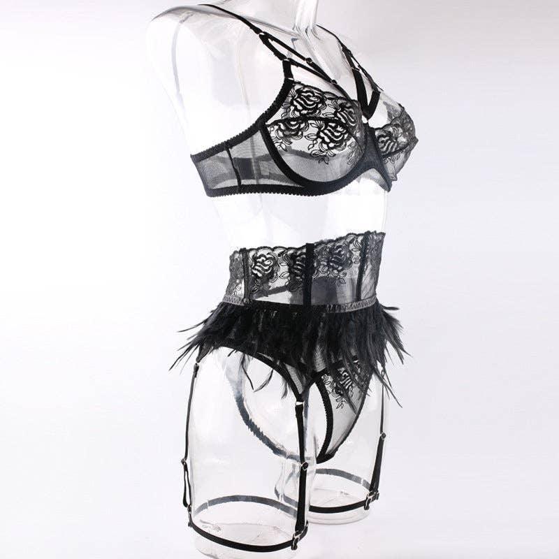 Sexy Solid Color Lingerie Set