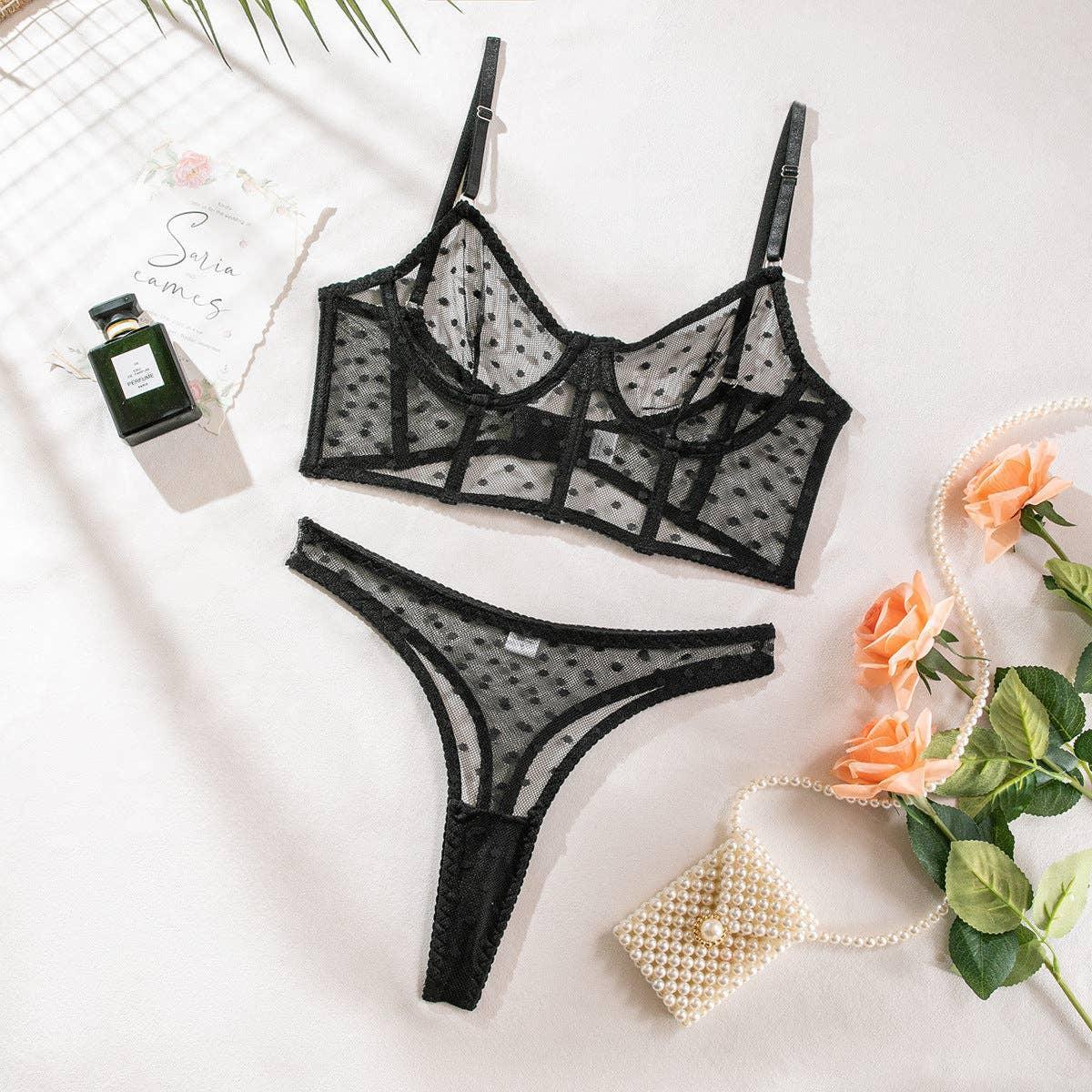 Sexy Solid Color Lingerie Set