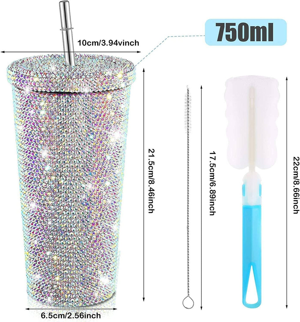 Sparkle Rhinestone Water Bottle 17oz FKWB0628