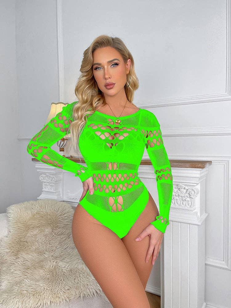 Spicy Hollow Out Fishnet See Through Bodystocking