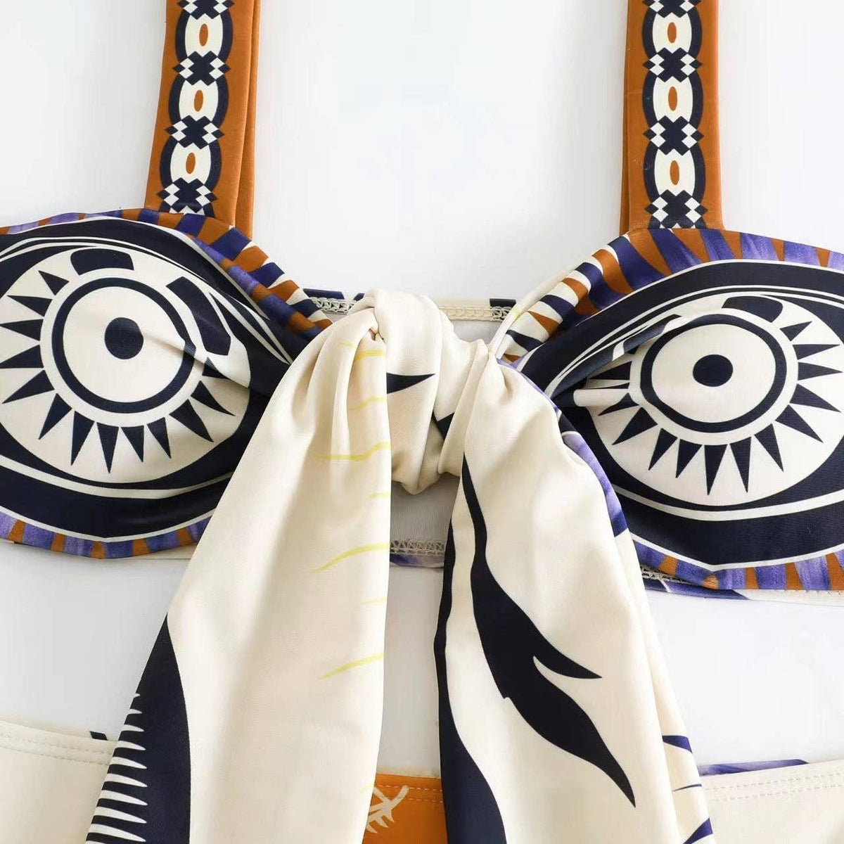 Totem Print 2PCS Bikini Set with Cover